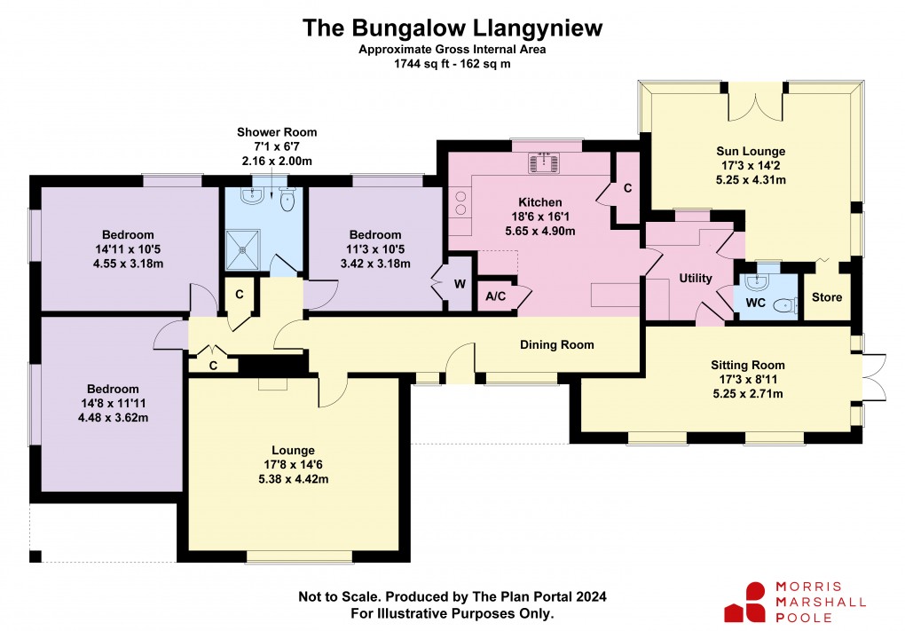 Floorplan for Llangyniew, Welshpool, Powys