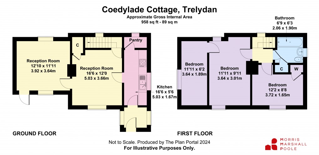 Floorplan for Trelydan, Welshpool, Powys