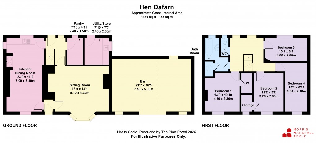 Floorplan for Cwm Golau, Cyfronydd, Welshpool, Powys
