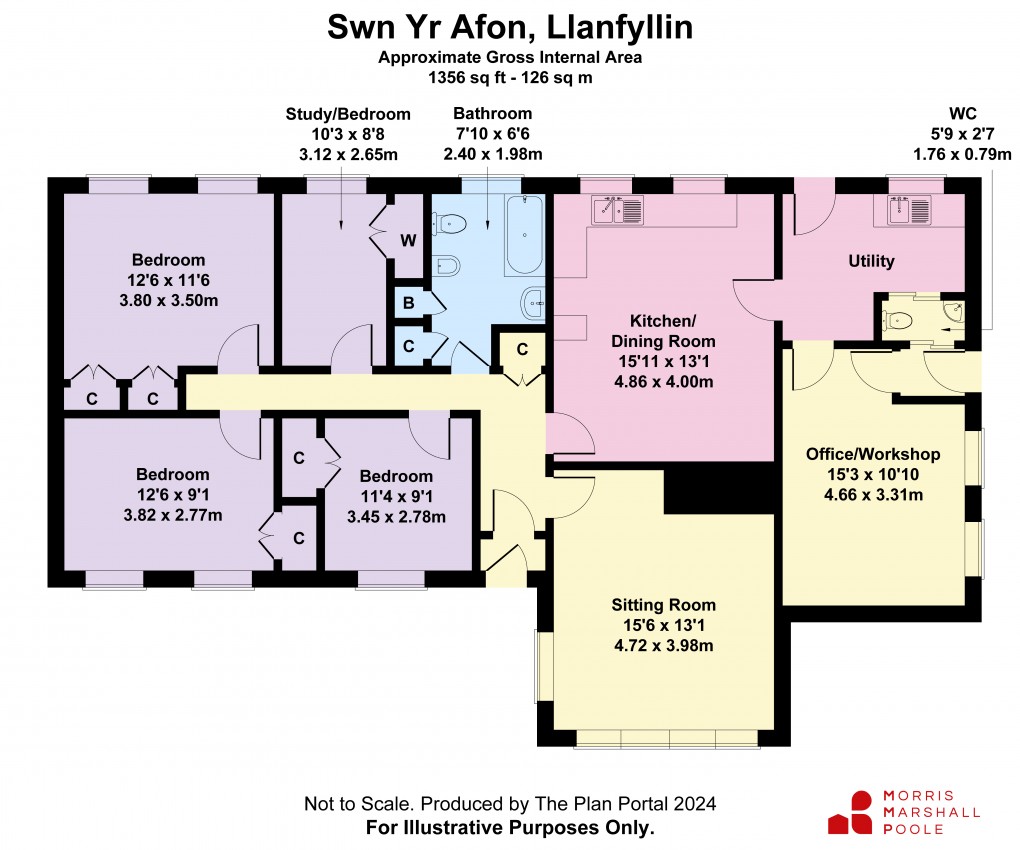 Floorplan for High Street, Llanfyllin, Powys
