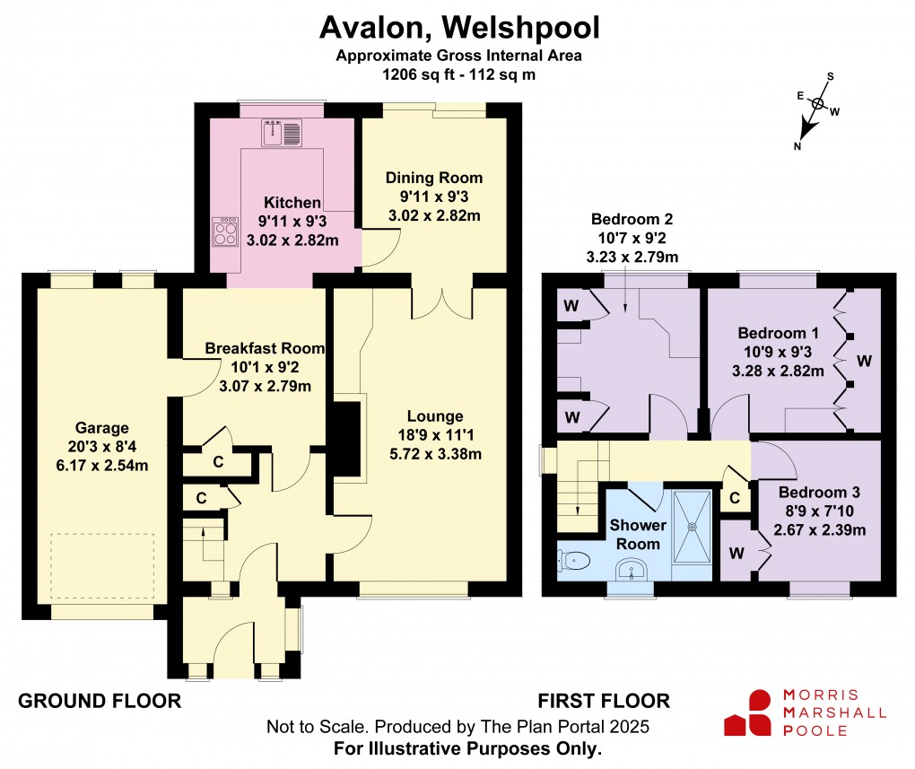Floorplan for Brookfield Road, Welshpool, Powys