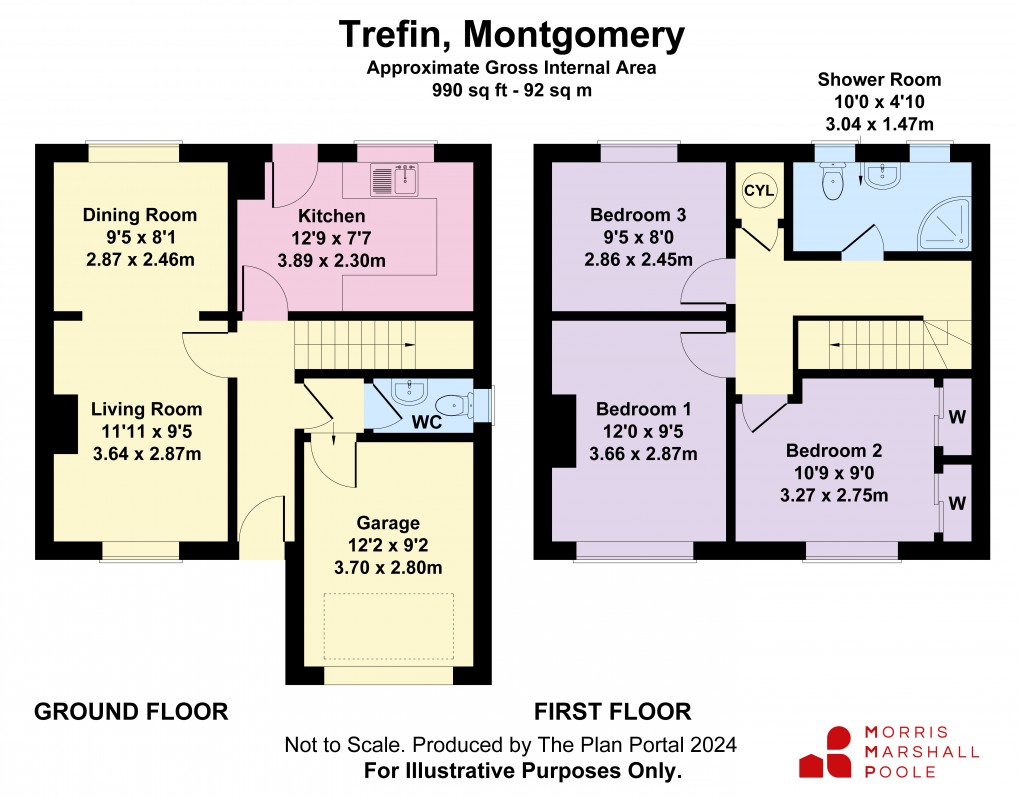 Floorplan for Chirbury Road, Montgomery, Powys