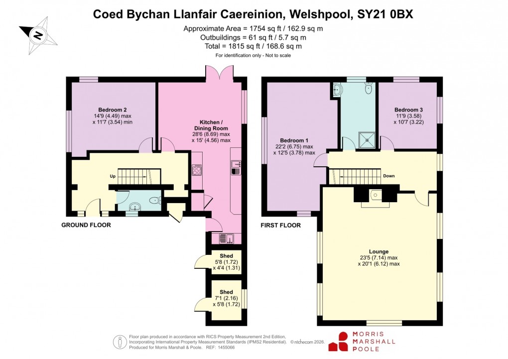 Floorplan for Llanfair Caereinion, Welshpool