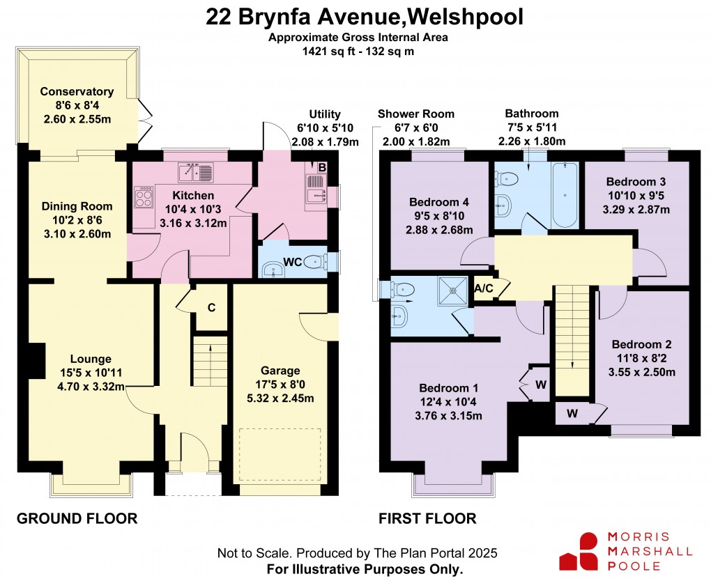 Floorplan for Brynfa Avenue, Welshpool, Powys
