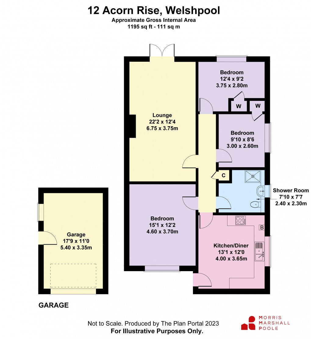 Floorplan for Acorn Rise, Welshpool, Powys