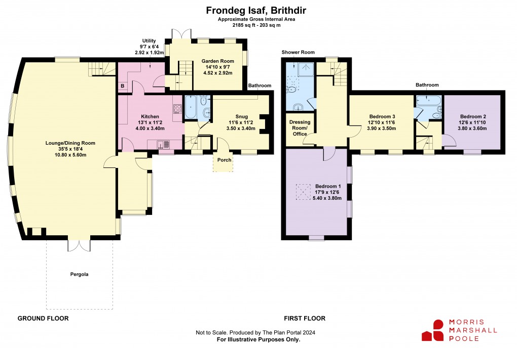 Floorplan for Brithdir, Llanfyllin, Powys