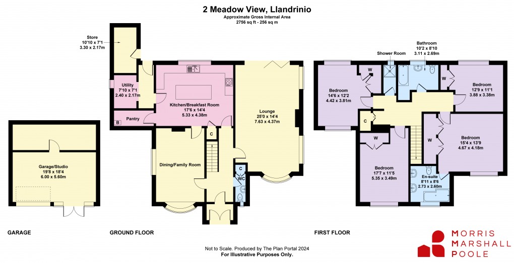 Floorplan for Meadow View, Llandrinio, Llanymynech, Powys