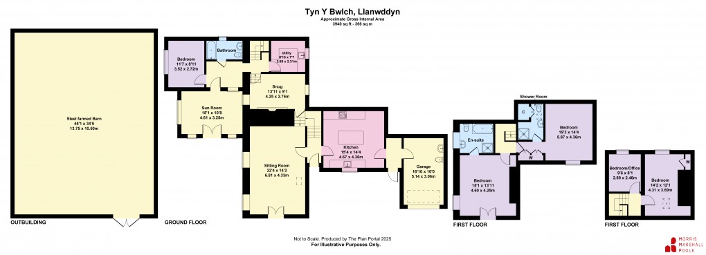 Floorplan for Llanwddyn, Oswestry, Powys