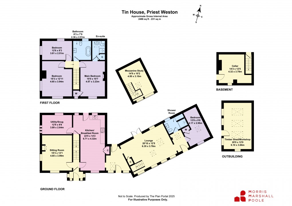 Floorplan for Priest Weston, Montgomery, Shropshire
