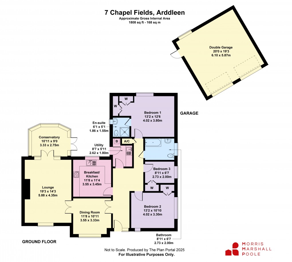 Floorplan for Chapel Field, Arddleen, Llanymynech, Powys