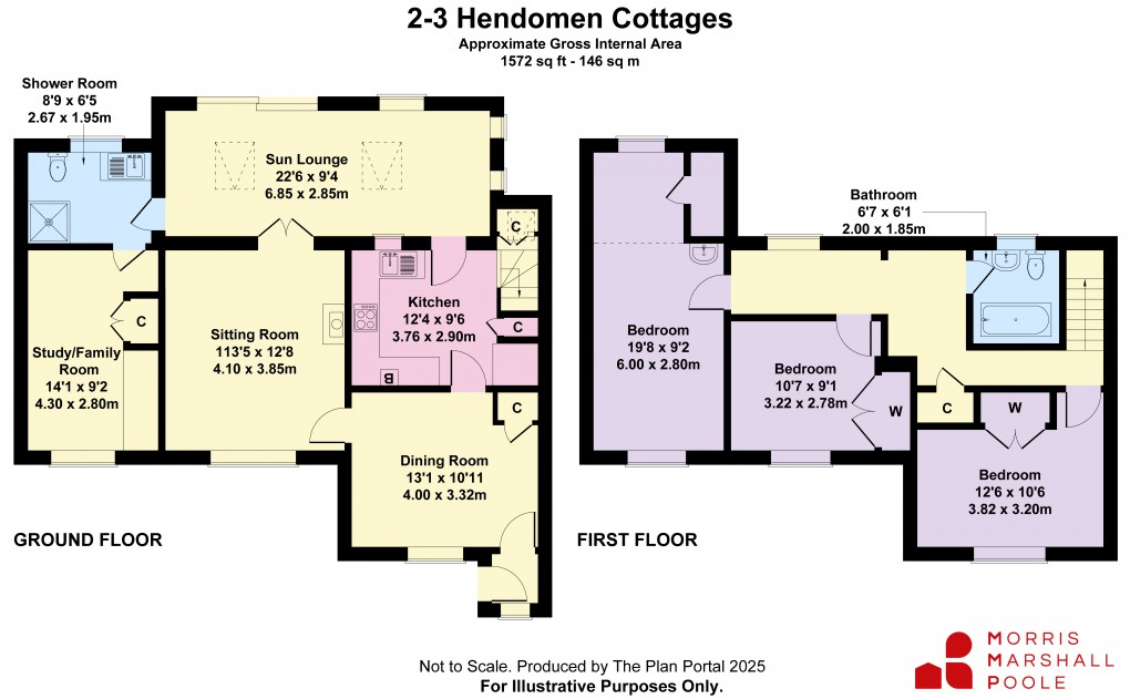 Floorplan for Hendomen Cottages, Hendomen, Montgomery, Powys