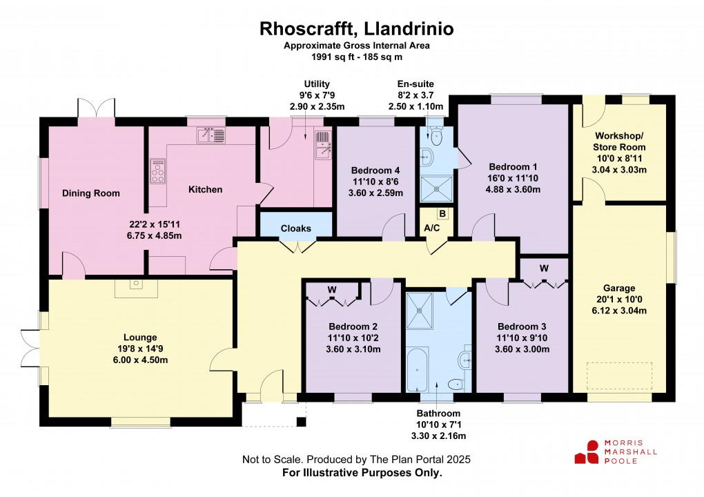 Floorplan for Llandrinio, Llanymynech, Powys