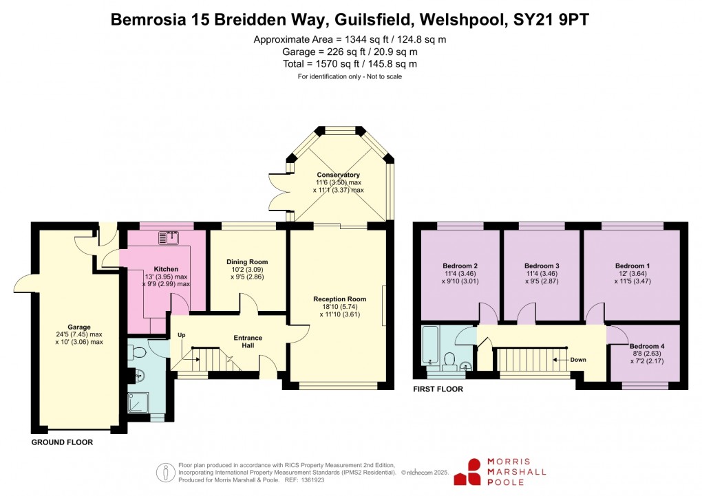 Floorplan for Breidden Way, Guilsfield, Welshpool, Powys