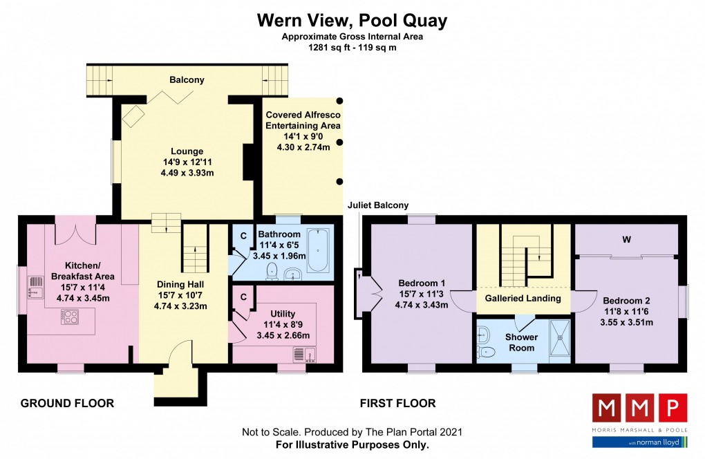 Floorplan for Pool Quay, Welshpool, Powys