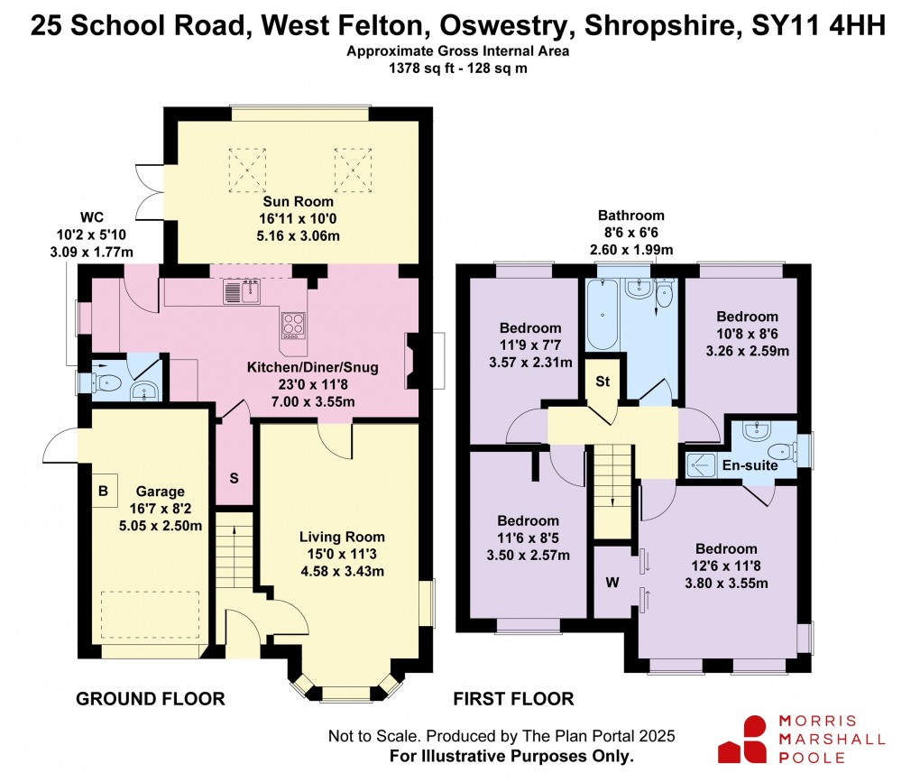 Floorplan for School Road, West Felton, Oswestry, Shropshire