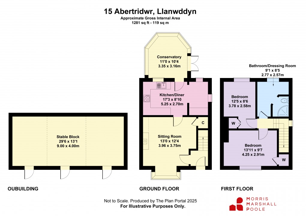 Floorplan for Abertridwr, Llanwddyn, Oswestry, Powys