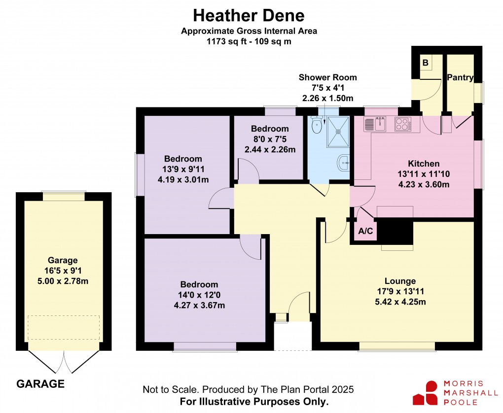 Floorplan for Pentre Llifior, Berriew, Welshpool, Powys