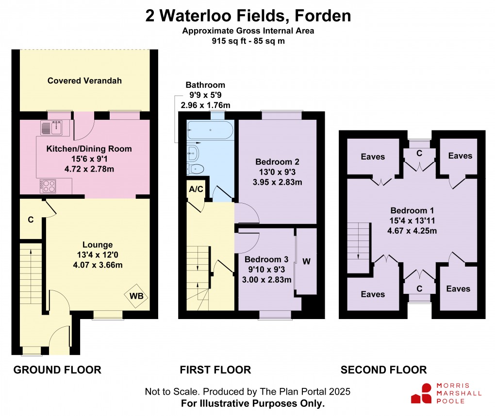 Floorplan for Waterloo Fields, Kingswood, Forden, Welshpool
