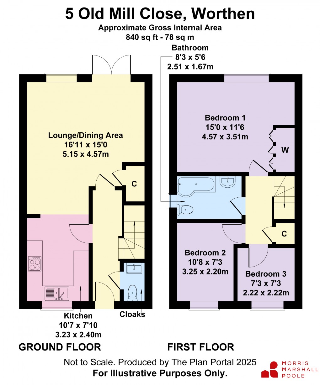 Floorplan for Old Mill Close, Worthen, Shrewsbury, Shropshire