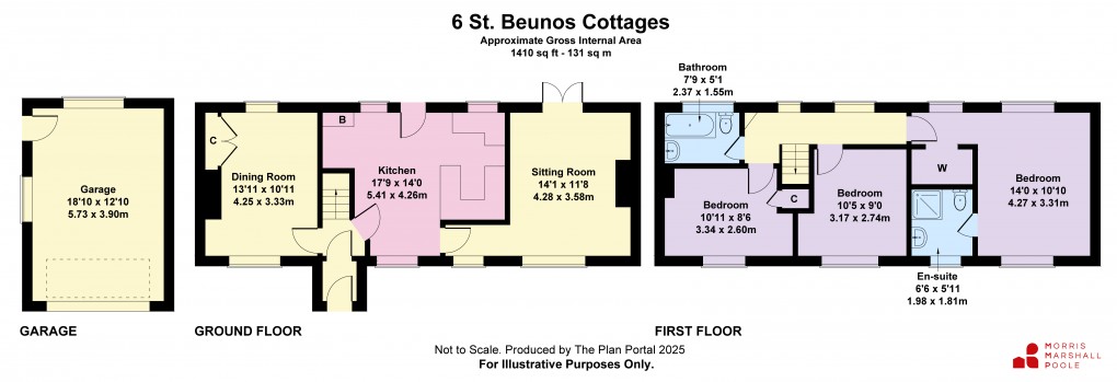 Floorplan for St. Beunos Cottages, Berriew, Welshpool, Powys