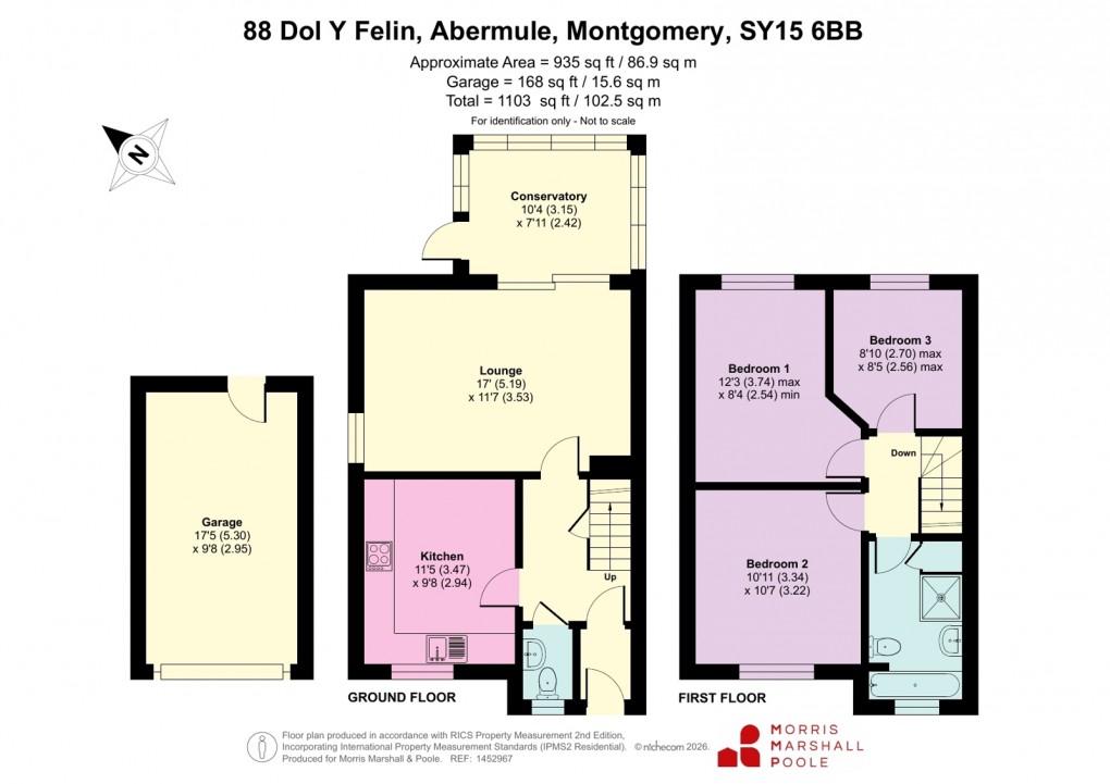 Floorplan for Dol Y Felin, Abermule, Montgomery, Powys