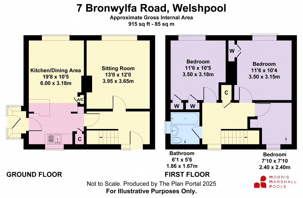 Floorplan for Bronwylfa Road, Welshpool, Powys