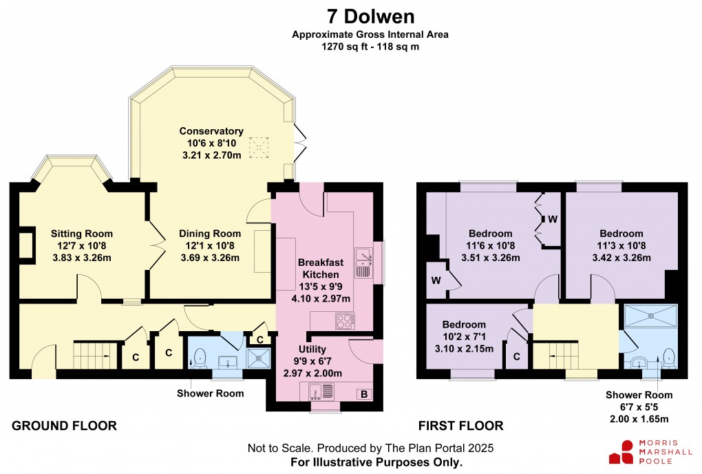 Floorplan for Dolwen, Guilsfield, Welshpool, Powys