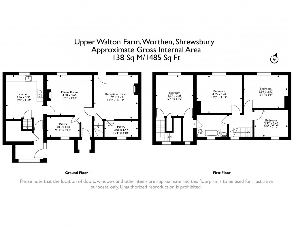 Floorplan for Worthen, Shrewsbury, Shropshire