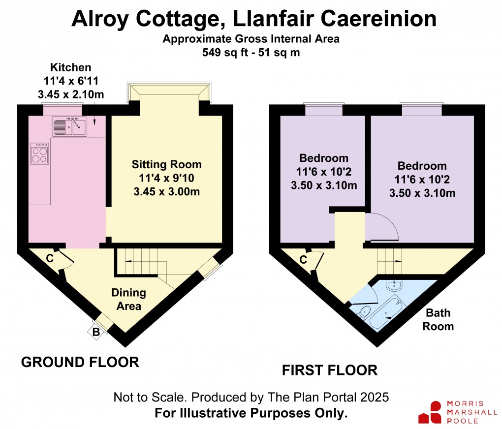 Floorplan for Hassel Square, Llanfair Caereinion, Welshpool, Powys