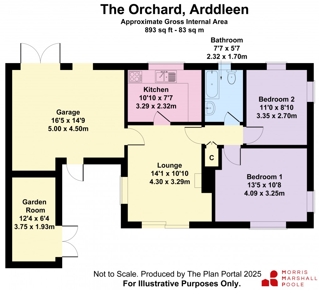 Floorplan for Arddleen, Llanymynech, Powys