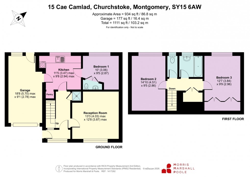 Floorplan for Cae Camlad, Churchstoke, Montgomery, Powys