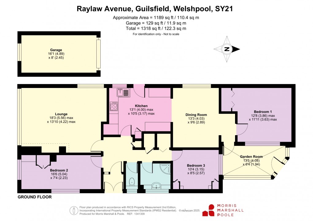 Floorplan for Raylaw Avenue, Guilsfield, Welshpool, Powys