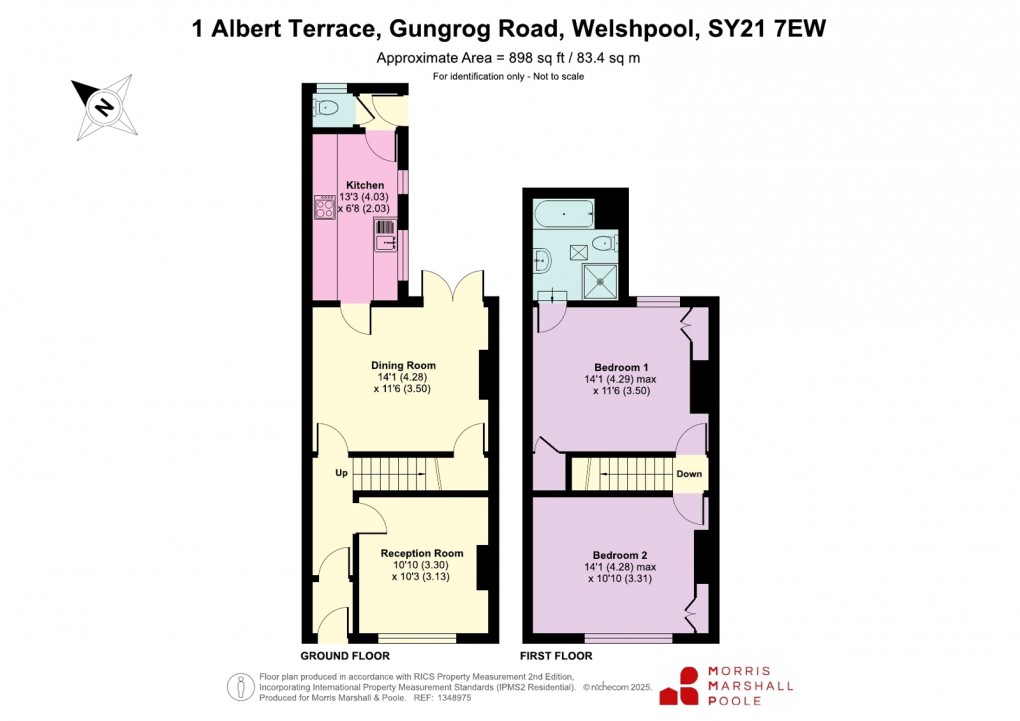 Floorplan for Albert Terrace, Gungrog Road, Welshpool, Powys