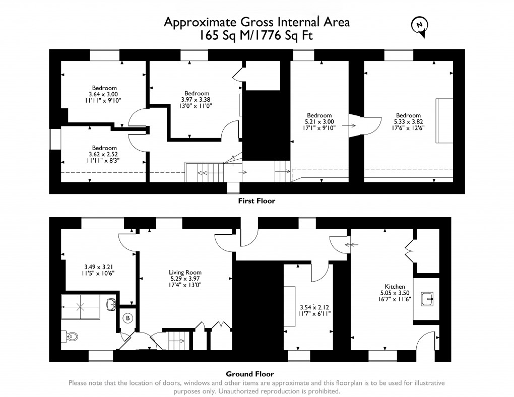 Floorplan for Cefn Coch, Welshpool, Powys