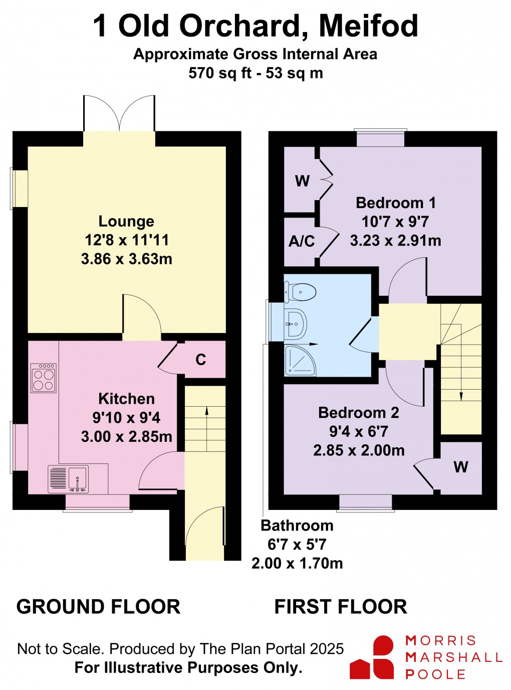 Floorplan for 1 Old Orchard, Meifod, Powys