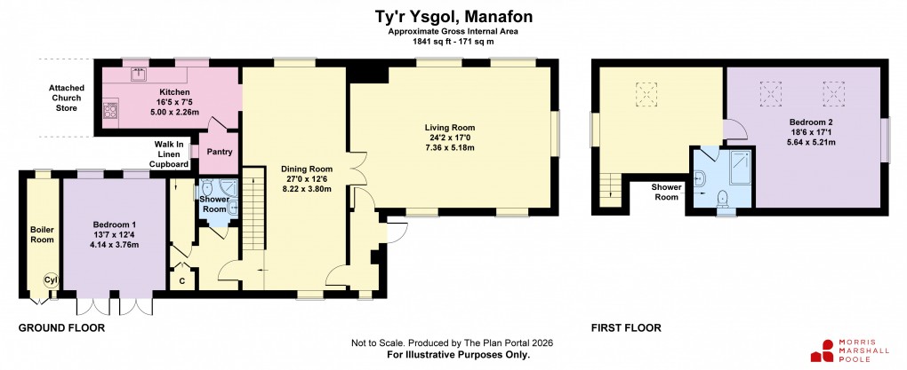 Floorplan for Manafon, Welshpool, Powys