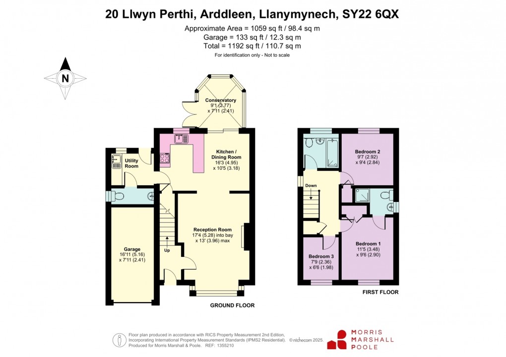 Floorplan for Llwyn Perthi, Arddleen, Llanymynech, Powys