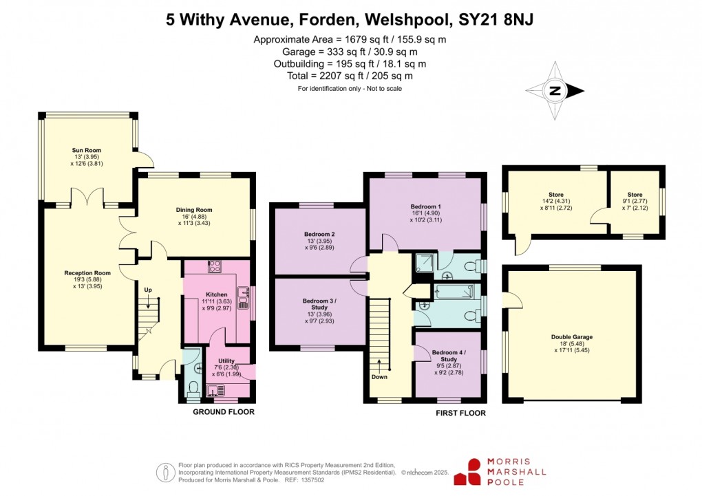 Floorplan for Withy Avenue, Forden, Welshpool, Powys