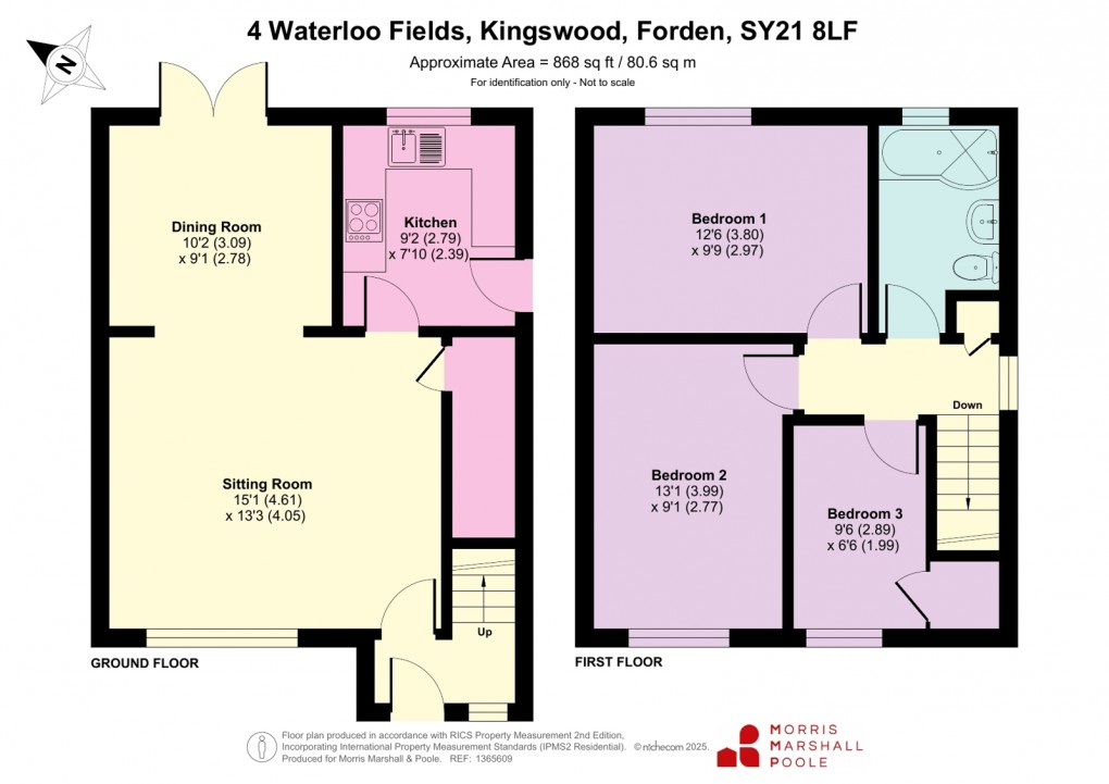 Floorplan for Waterloo Fields, Kingswood, Forden, Welshpool