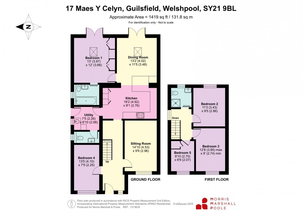 Floorplan for Maes Y Celyn, Guilsfield, Welshpool, Powys