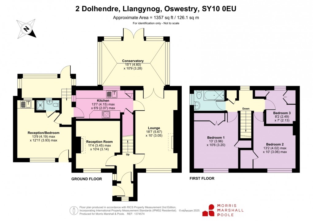 Floorplan for Dolhendre, Llangynog, Oswestry, Powys