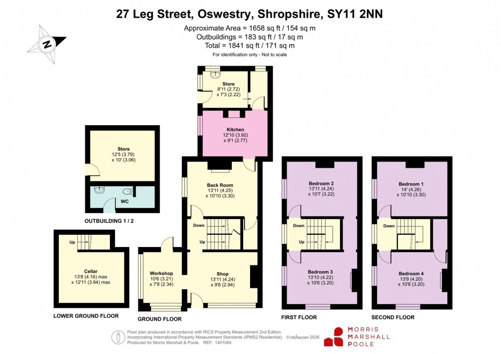 Floorplan for Leg Street, Oswestry, Shropshire