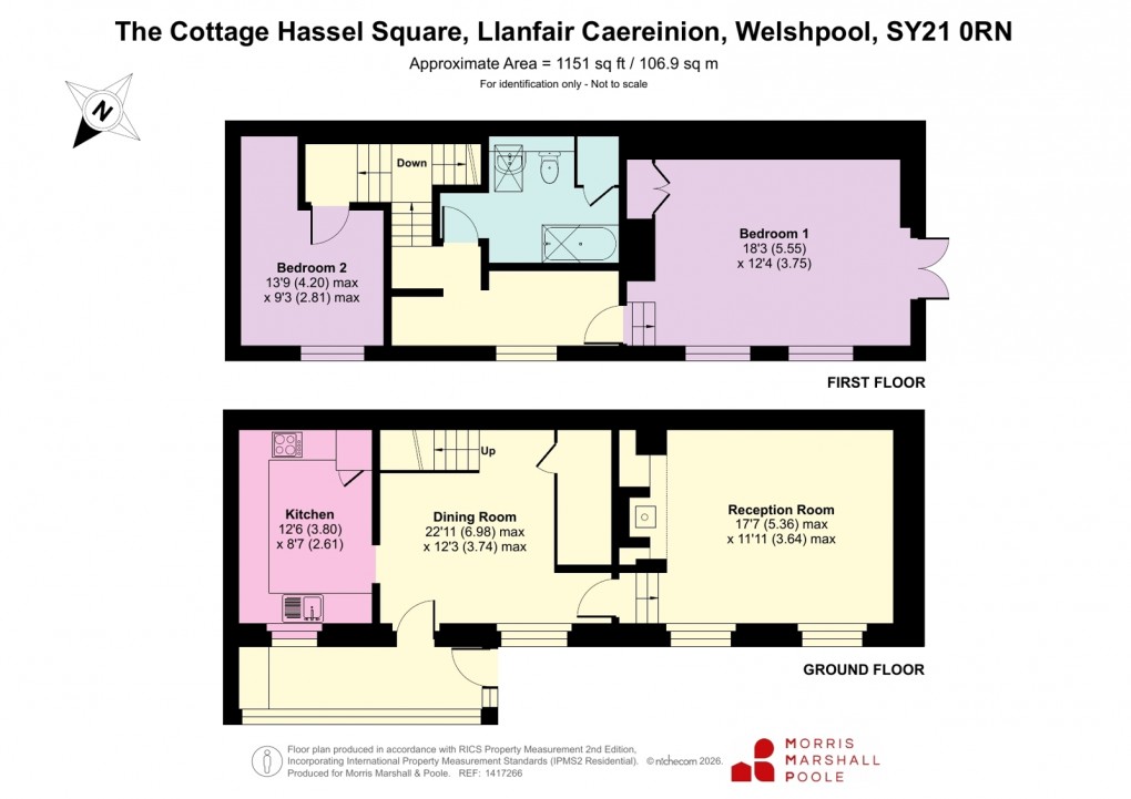 Floorplan for Hassel Square, Llanfair Caereinion, Welshpool, Powys