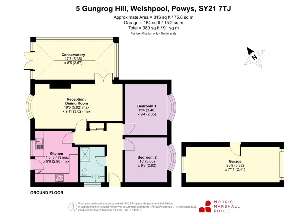 Floorplan for Gungrog Hill, Welshpool, Powys