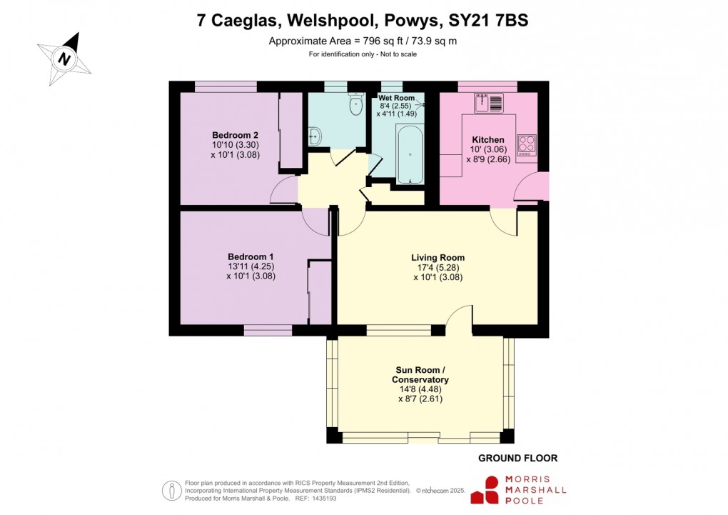 Floorplan for Caeglas, Welshpool, Powys