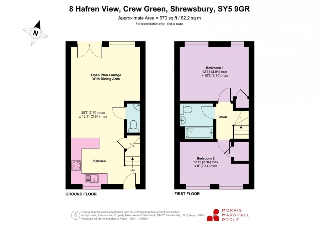 Floorplan for Hafren View, Crew Green, Shrewsbury, Powys