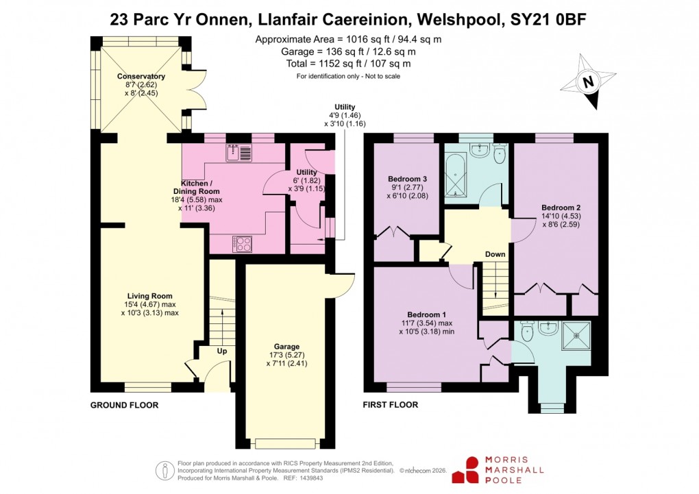 Floorplan for Parc Yr Onnen, Llanfair Caereinion, Welshpool, Powys