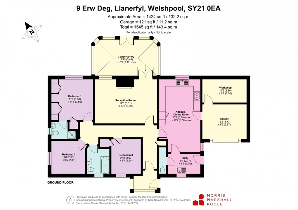 Floorplan for Erw Deg, Llanerfyl, Welshpool, Powys