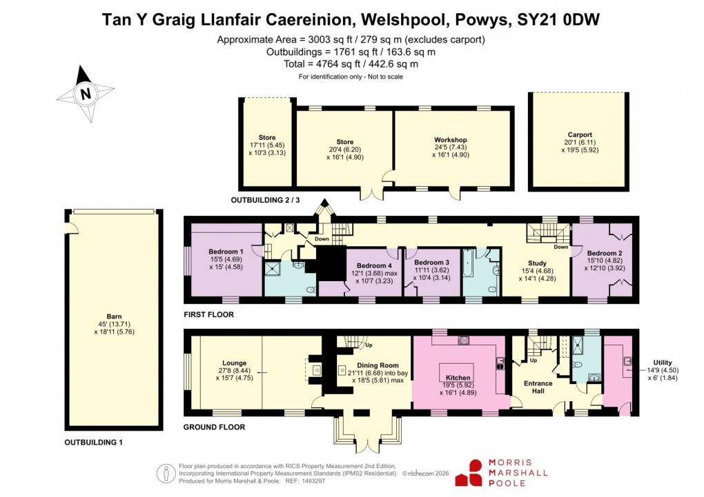 Floorplan for Llanfair Caereinion, Welshpool, Powys