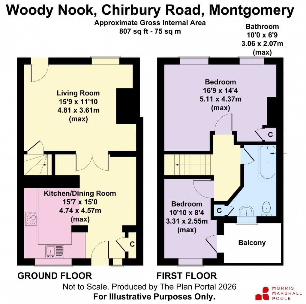Floorplan for Chirbury Road, Montgomery, Powys